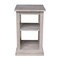International Concepts Rectangle Hampton Accent Table with Shelves, 16 W, 16 L, 26 in H, Wood, Washed Gray Taupe OT09-70A - alternate 3